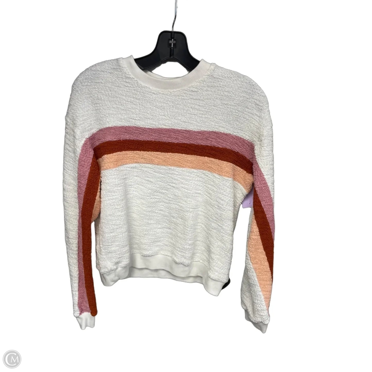 Sweater By Faherty In Cream & Orange, Size: M