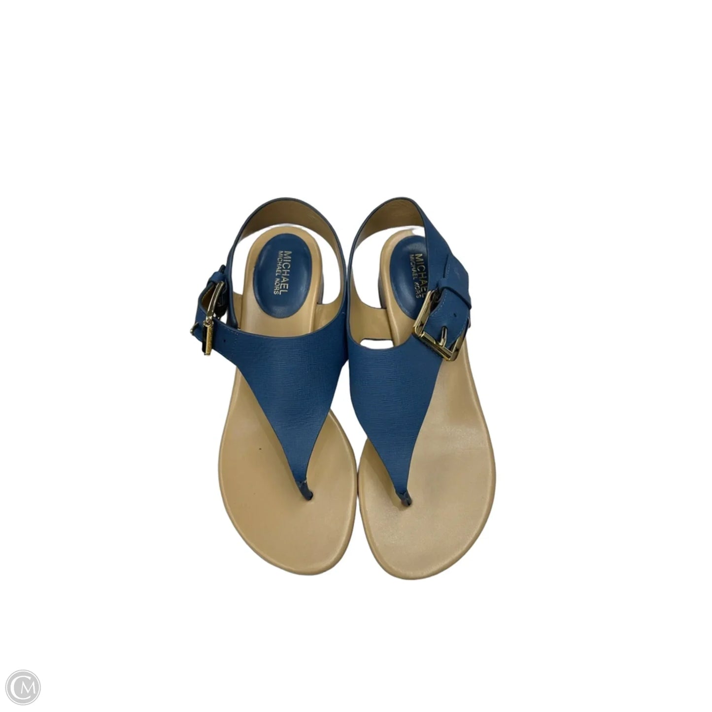 Sandals Flats By Michael By Michael Kors In Blue, Size: 6