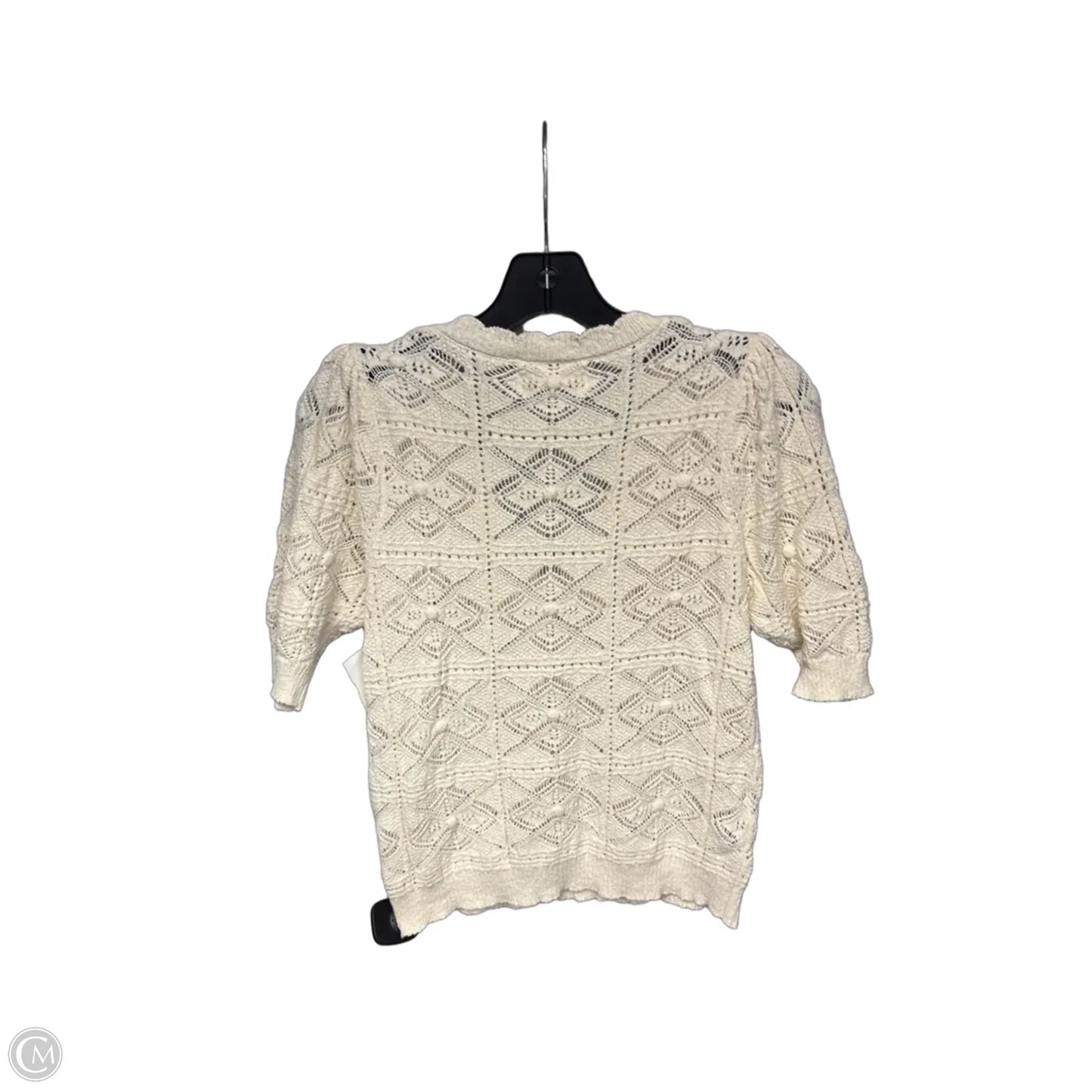 Top Short Sleeve By Mng In Cream, Size: M
