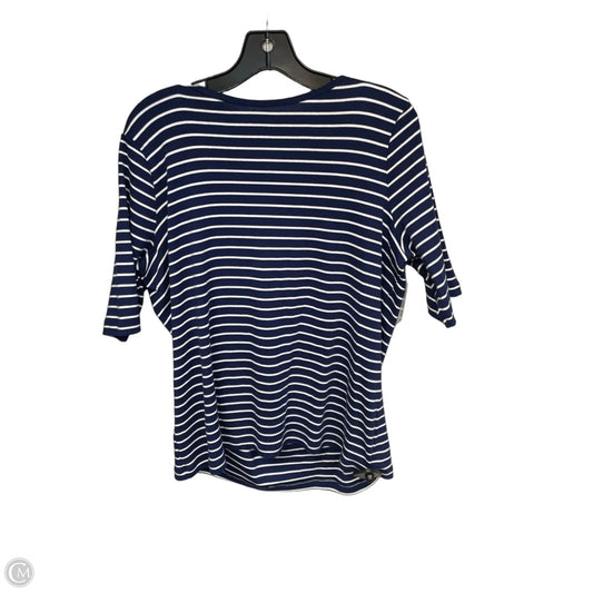 Top Short Sleeve By St Johns Bay In Blue & White, Size: Xlp