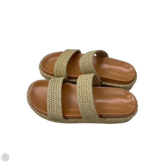 Sandals Flats By Clothes Mentor In Tan, Size: 7