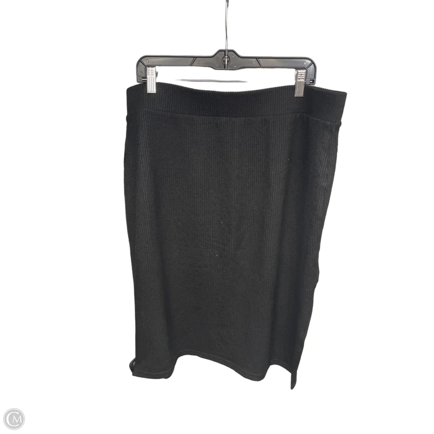 Skirt Midi By Time And Tru In Black, Size: Xxl