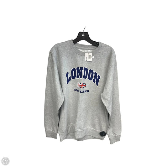 Sweatshirt Crewneck By Clothes Mentor In Grey, Size: M