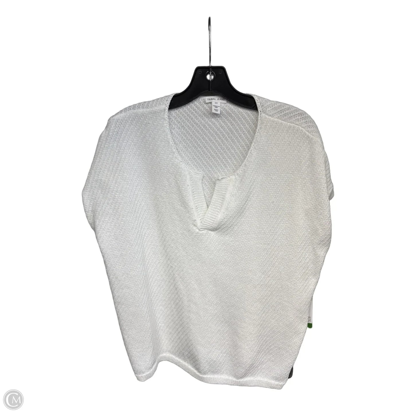 Top Short Sleeve By Tribal In White, Size: L