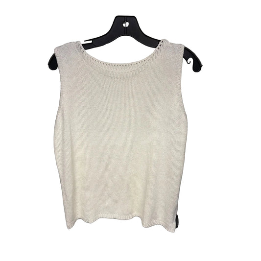 Top Sleeveless By Dazy In Cream, Size: M