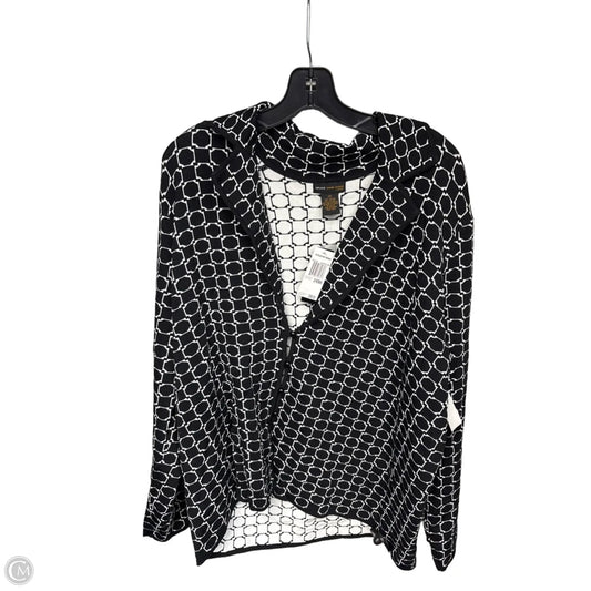 Cardigan By Clothes Mentor In Black & White, Size: 2x
