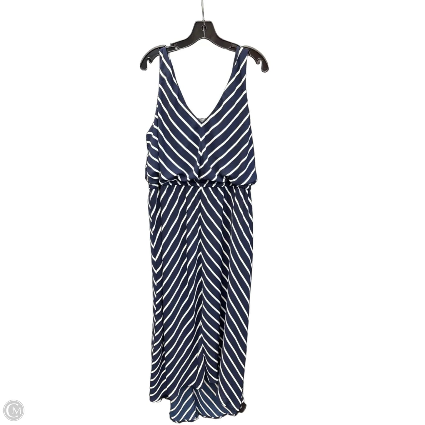 Dress Casual Maxi By Pure Energy In Blue & White, Size: 2x