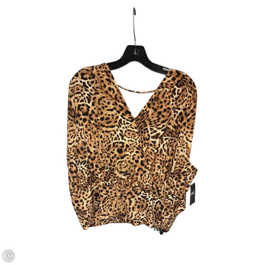 Top Sleeveless By Inc In Animal Print, Size: L
