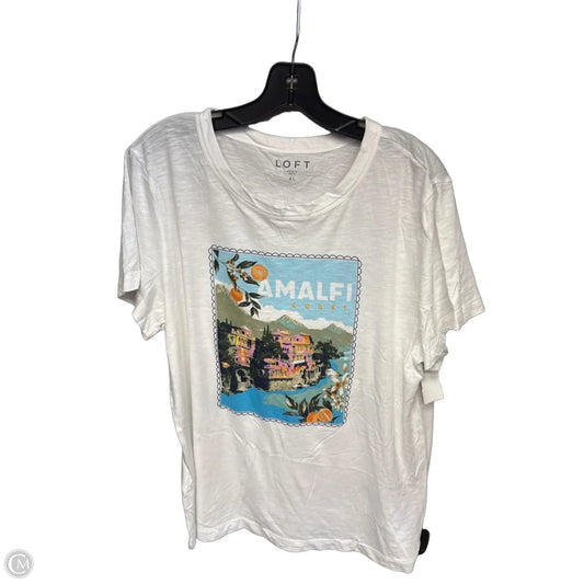 Top Short Sleeve Basic By Loft In White, Size: Xl