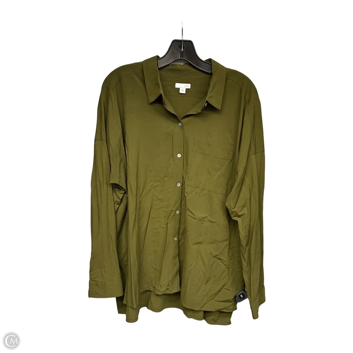 Top Long Sleeve By J. Jill In Green, Size: M