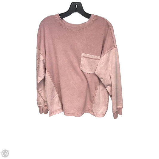 Top Long Sleeve By Wild Fable In Pink, Size: M