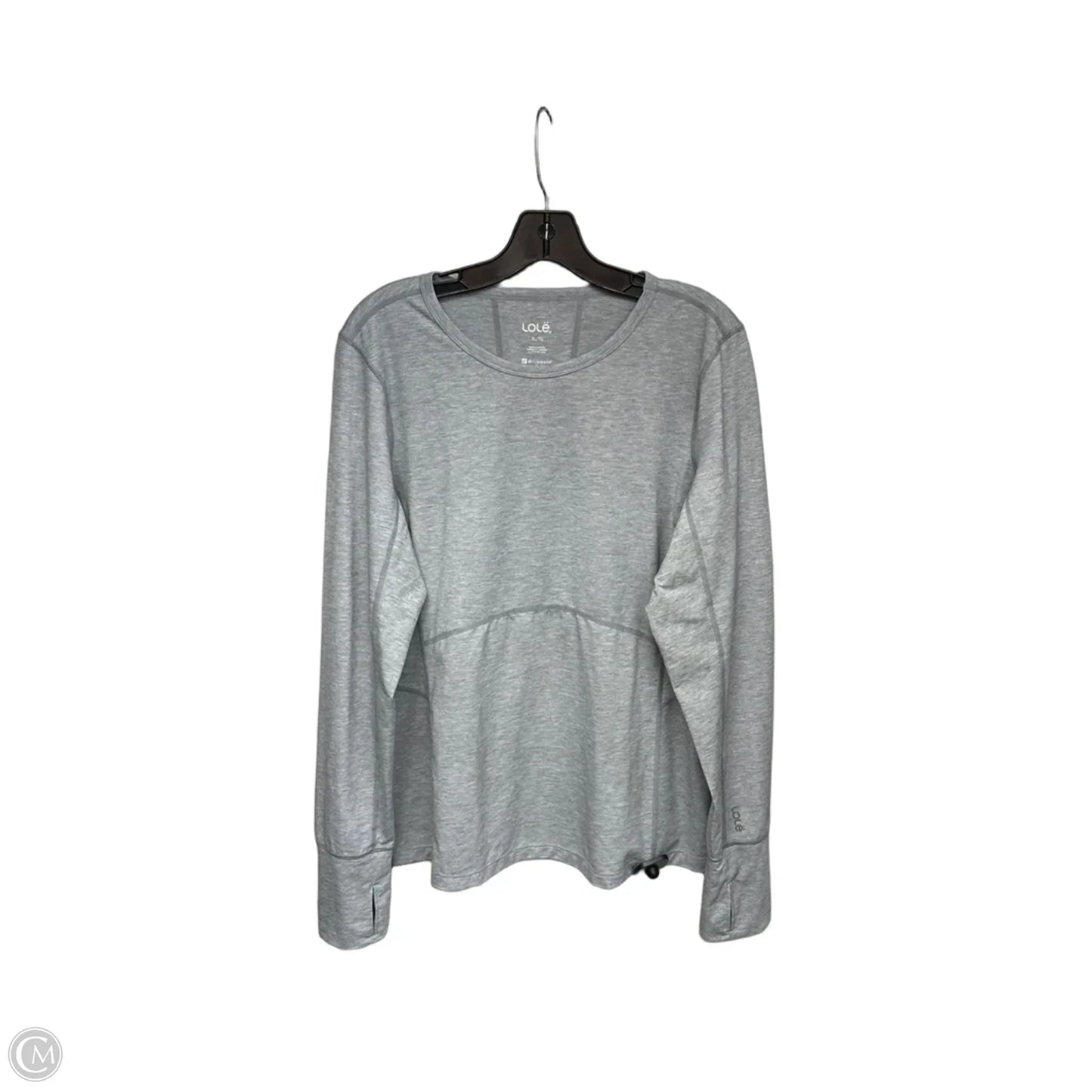 Athletic Top Long Sleeve Crewneck By Lole In Grey, Size: Xl