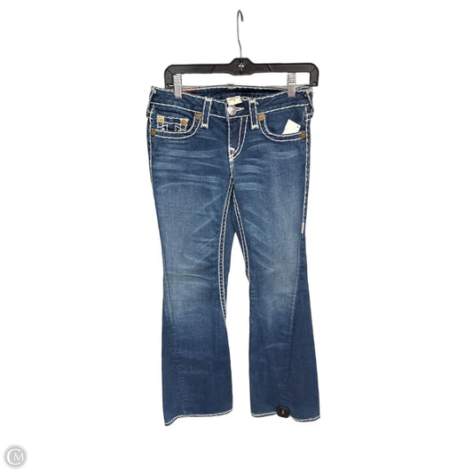 Jeans Boot Cut By True Religion In Blue Denim, Size: 4