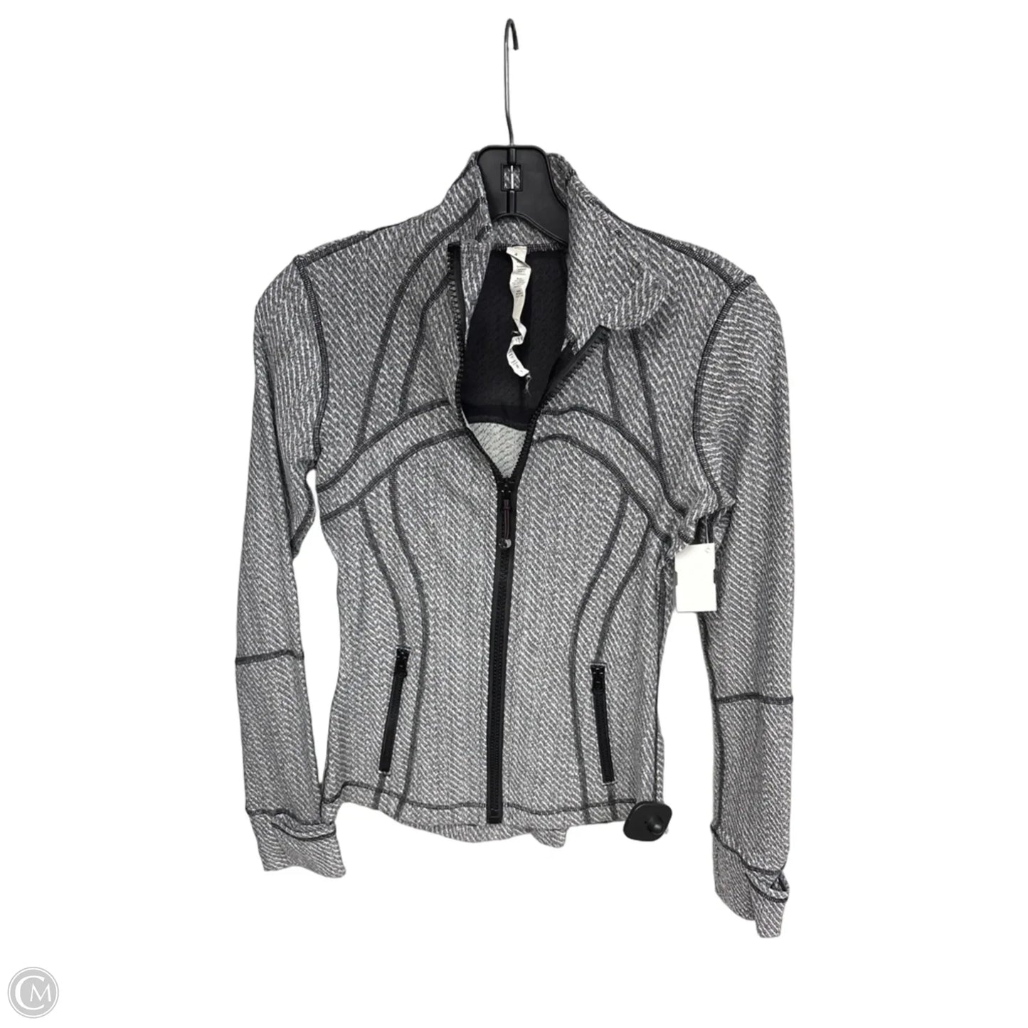 Athletic Jacket By Lululemon In Grey, Size: 4