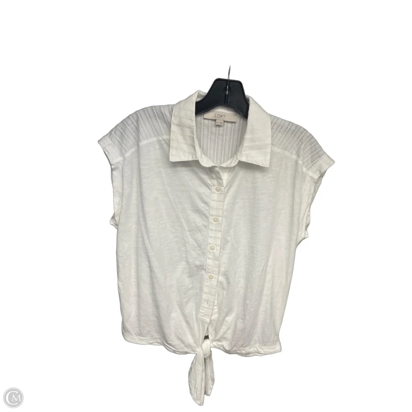 Top Short Sleeve By Loft In White, Size: Xs