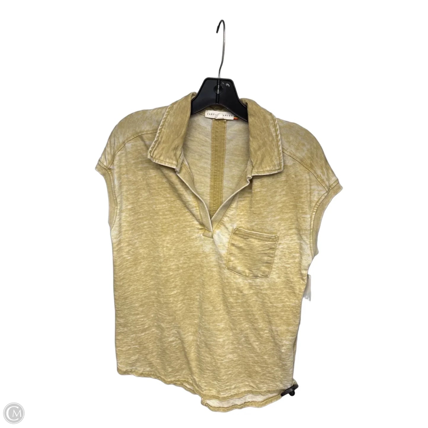 Top Short Sleeve By Jane And Delancey In Yellow, Size: S