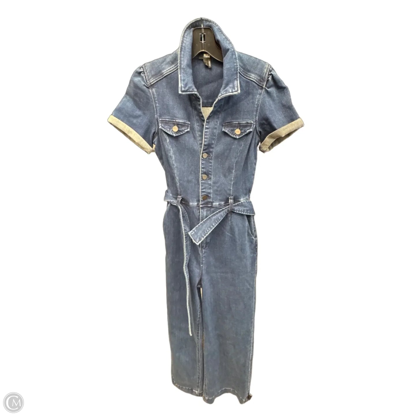 Jumpsuit By Paige In Blue Denim, Size: 2