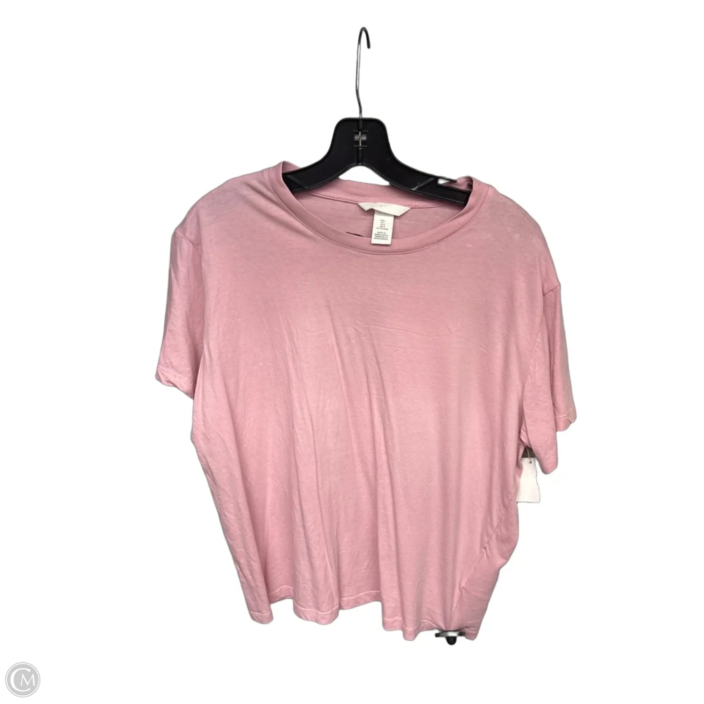 Top Short Sleeve Basic By H&m In Pink, Size: L