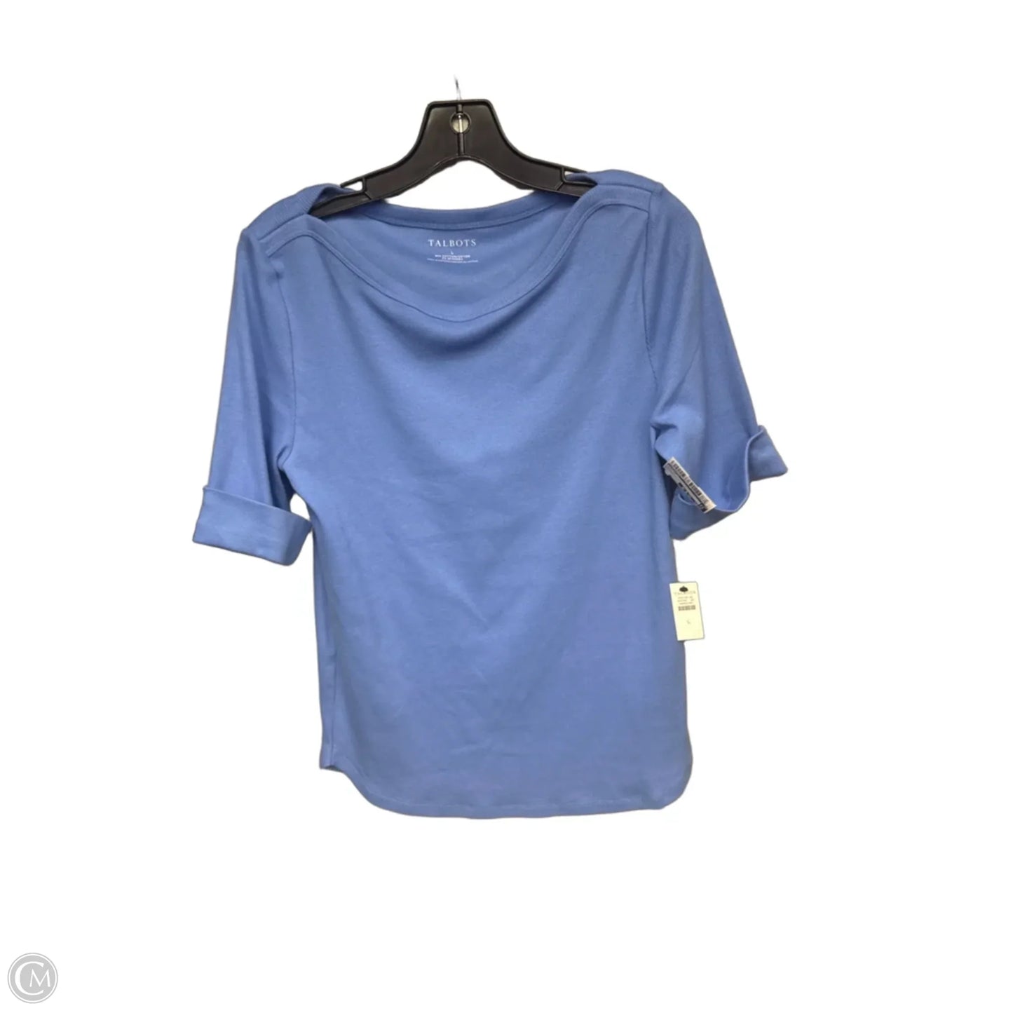 Top Short Sleeve By Talbots In Blue, Size: L