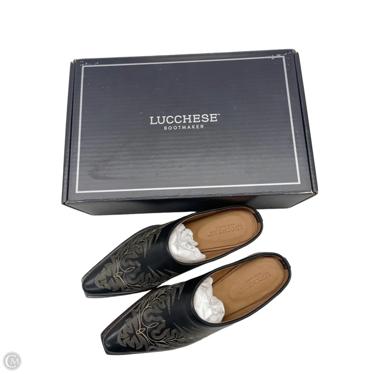 Boots Ankle Heels By Lucchese In Black, Size: 9.5