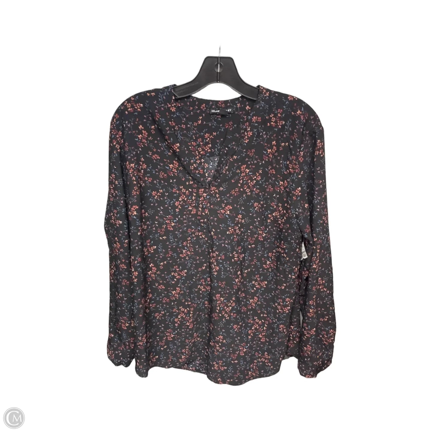 Top Long Sleeve By Hilary Radley In Floral Print, Size: L