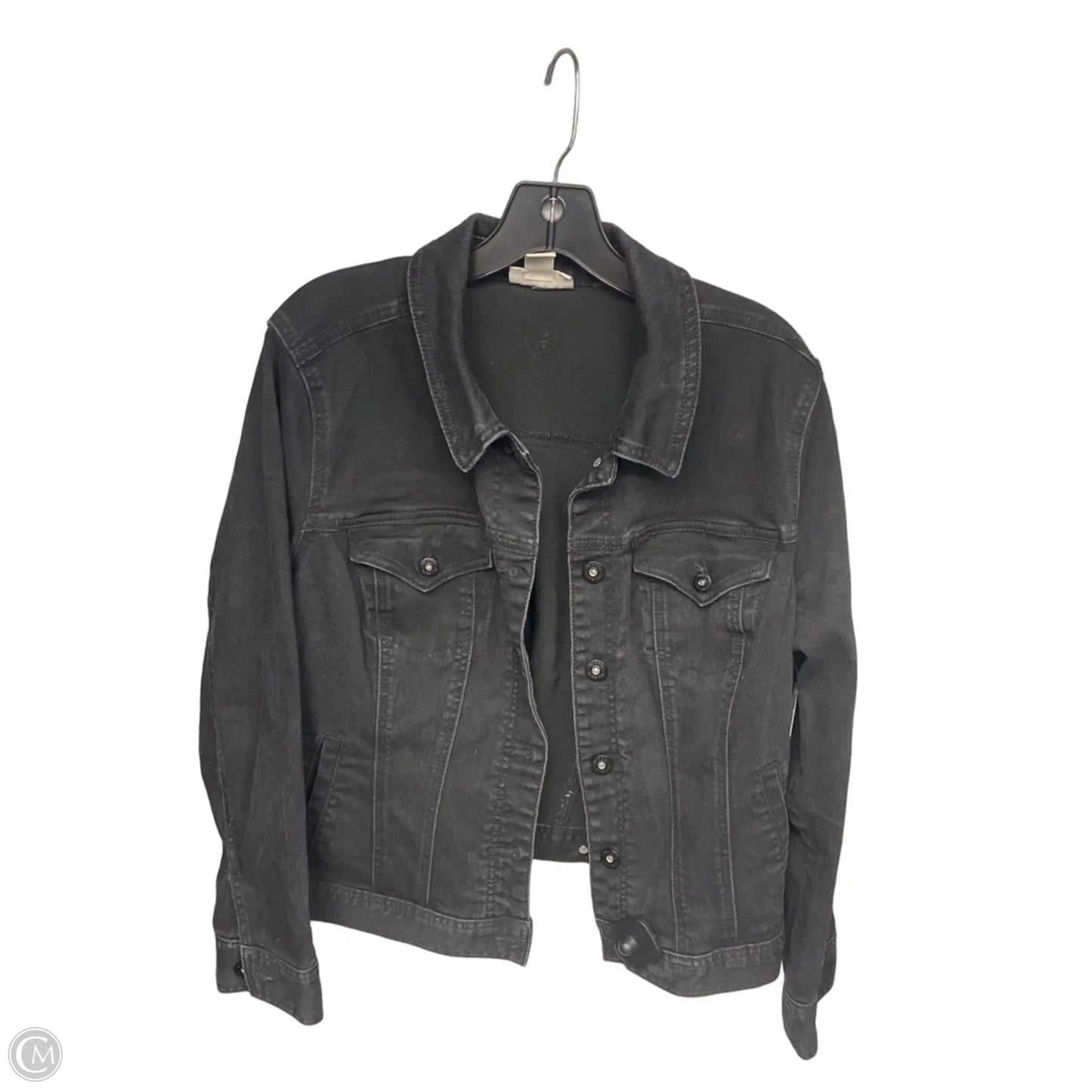 Jacket Denim By Style And Company In Black, Size: 16