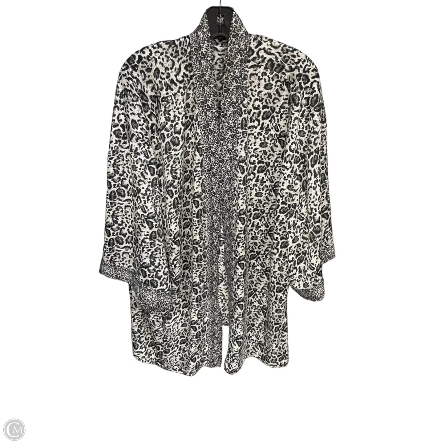 Cardigan By Roz And Ali In Black & White, Size: 3x