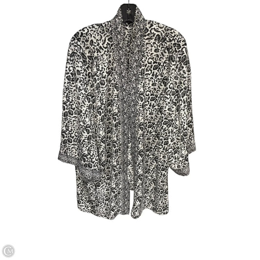 Cardigan By Roz And Ali In Black & White, Size: 3x