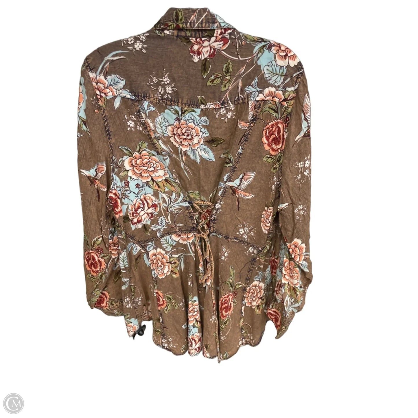 Top Long Sleeve By Clothes Mentor In Brown, Size: Xl