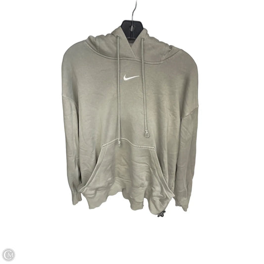 Athletic Sweatshirt Hoodie By Nike Apparel In Green, Size: M