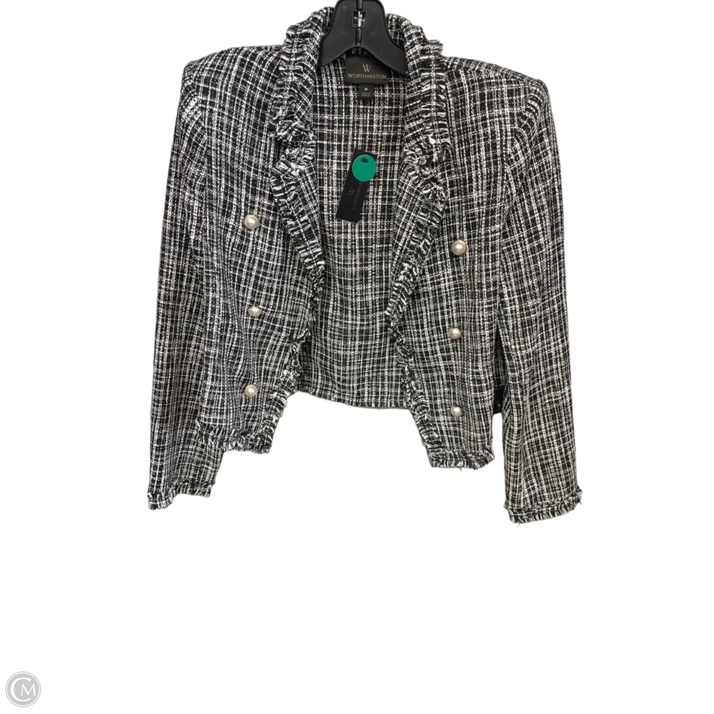 Blazer By Worthington In Black & White, Size: M