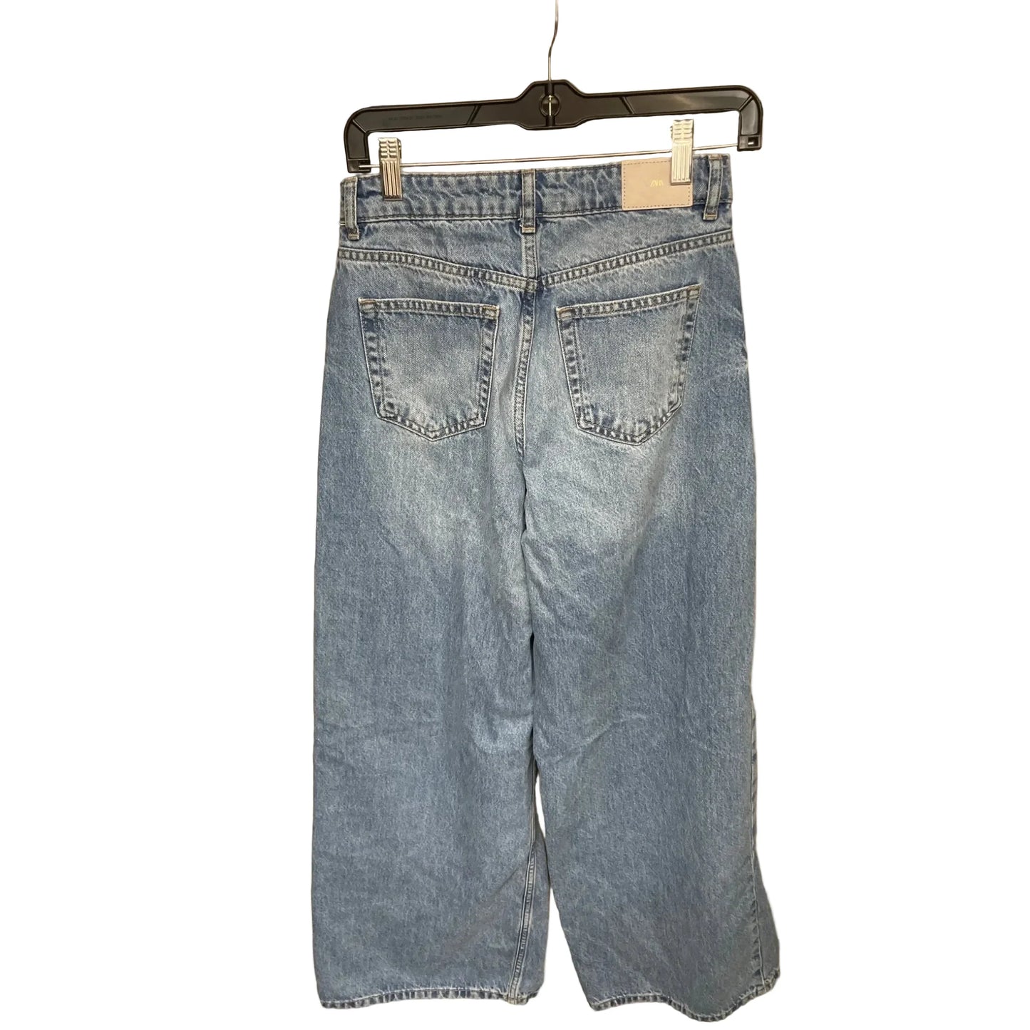 Jeans Wide Leg By Zara In Blue Denim, Size: 2