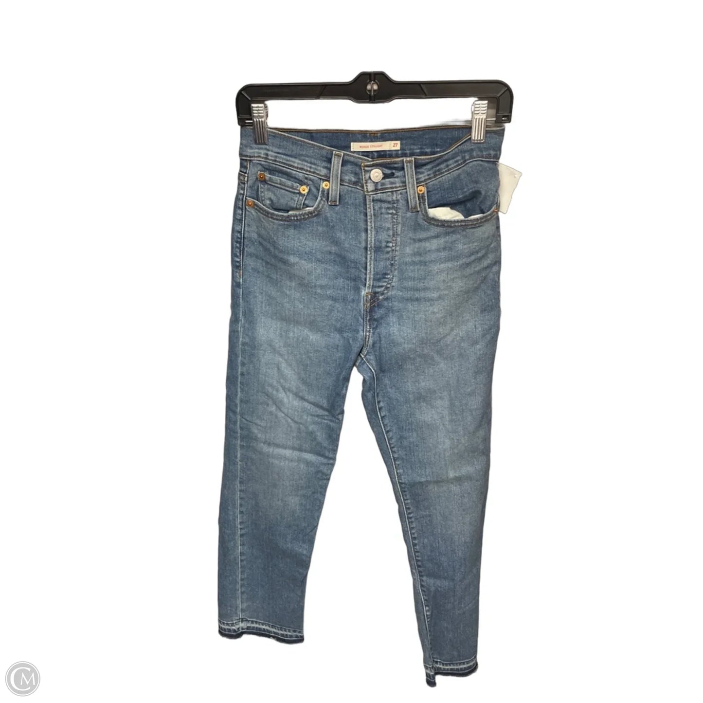 Jeans Straight By Levis In Blue Denim, Size: 4