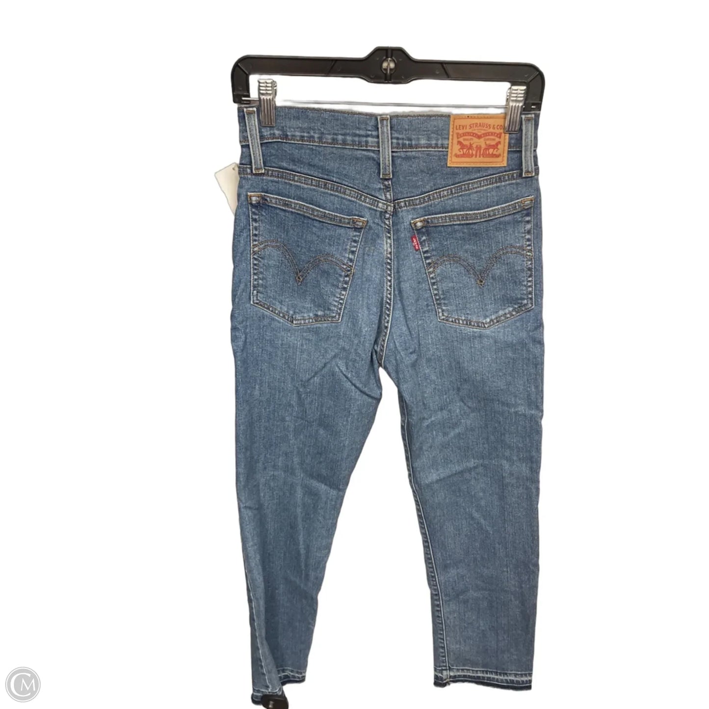 Jeans Straight By Levis In Blue Denim, Size: 4