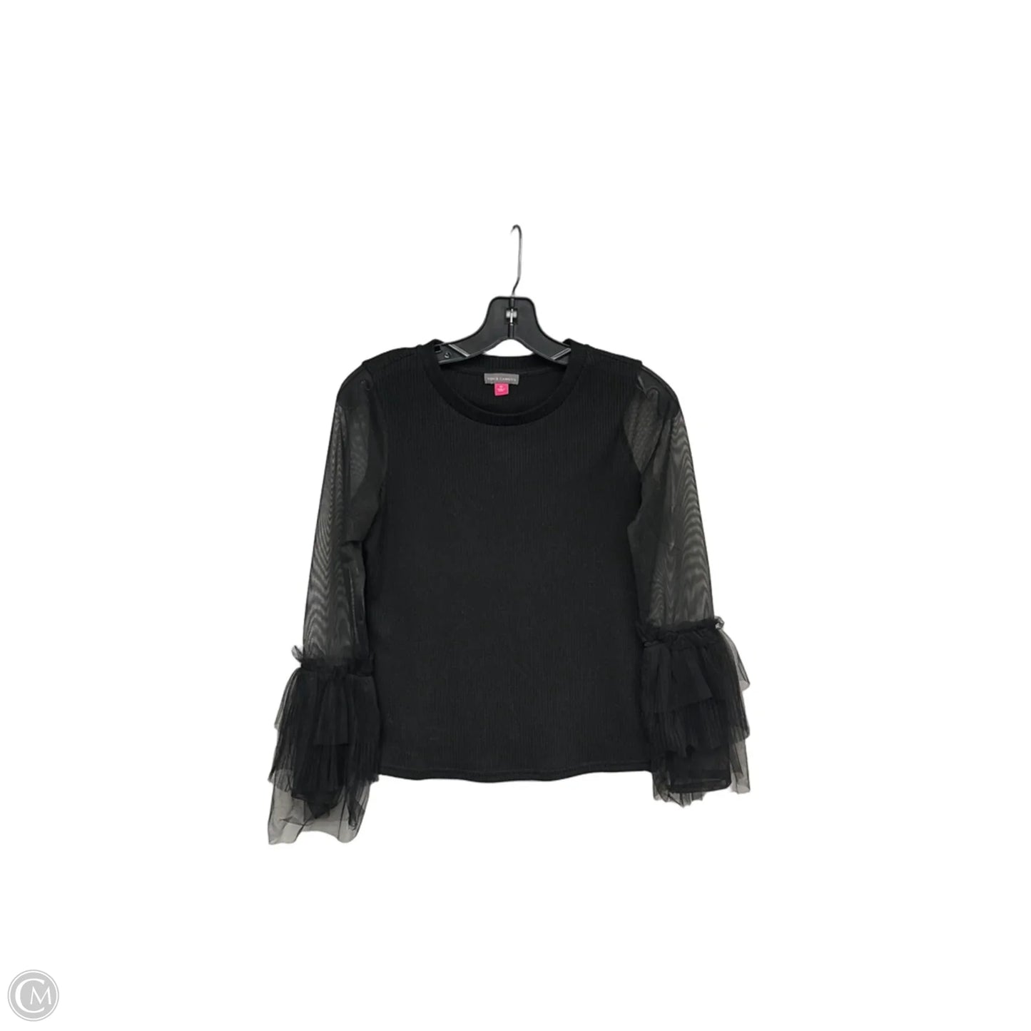Top Long Sleeve By Vince Camuto In Black, Size: Xs