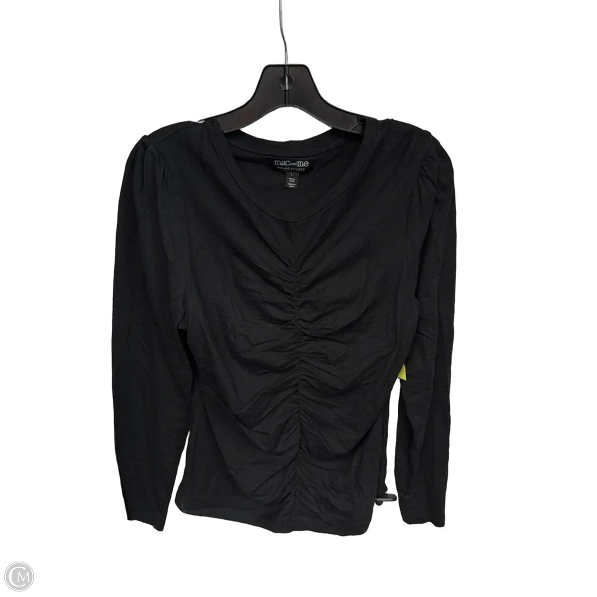 Top Long Sleeve Basic By Mac And Me In Black, Size: L