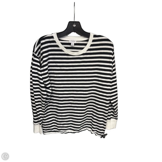 Top Long Sleeve By J. Crew In Black & White, Size: S