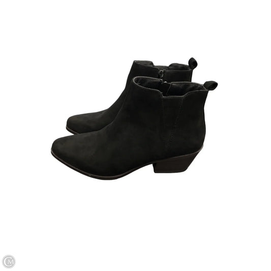 Boots Ankle Heels By Just Fab In Black, Size: 6.5