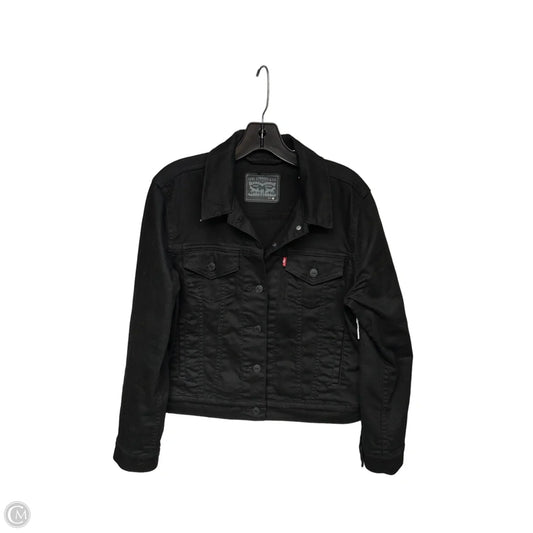 Jacket Denim By Levis In Black, Size: M