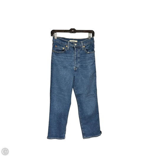 Jeans Straight By Levis In Blue Denim, Size: 4