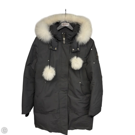 Designer Jacket Puffer & Quilted By Moose Knuckles In Black, Size: Xl