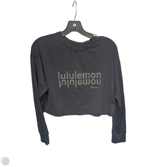 Athletic Top LS Crewneck By Lululemon In Black, Size: S