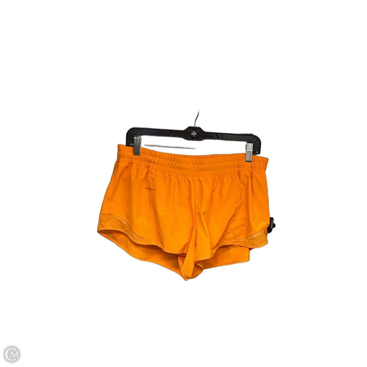 Athletic Shorts By Lululemon In Orange, Size: 14