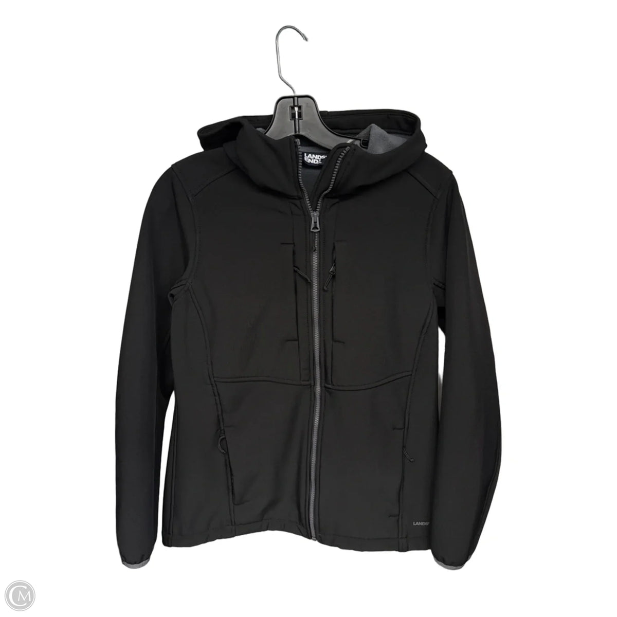 Athletic Jacket By Lands End In Black, Size: S
