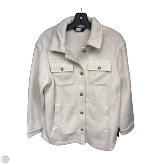 Jacket Shirt By Lands End In White, Size: S