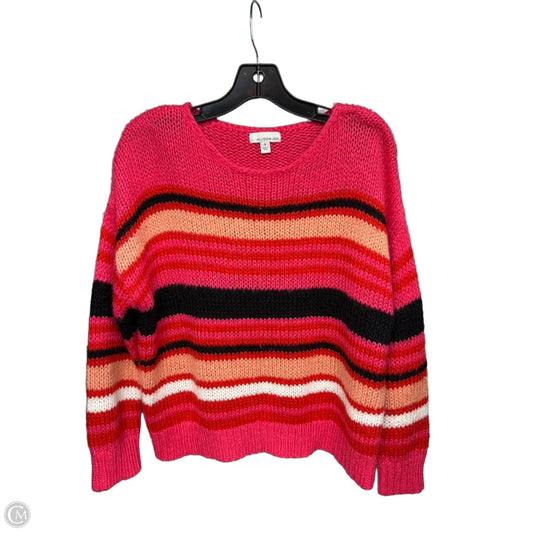 Sweater By Allison Joy In Pink & Red, Size: S