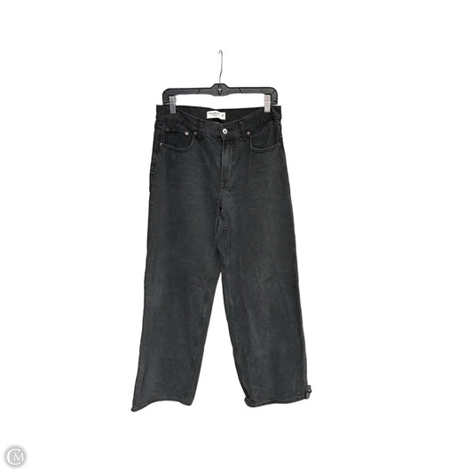 Jeans Wide Leg By Abercrombie And Fitch In Black Denim, Size: 2