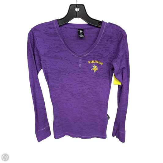 Athletic Top Long Sleeve Crewneck By Nfl In Purple, Size: M