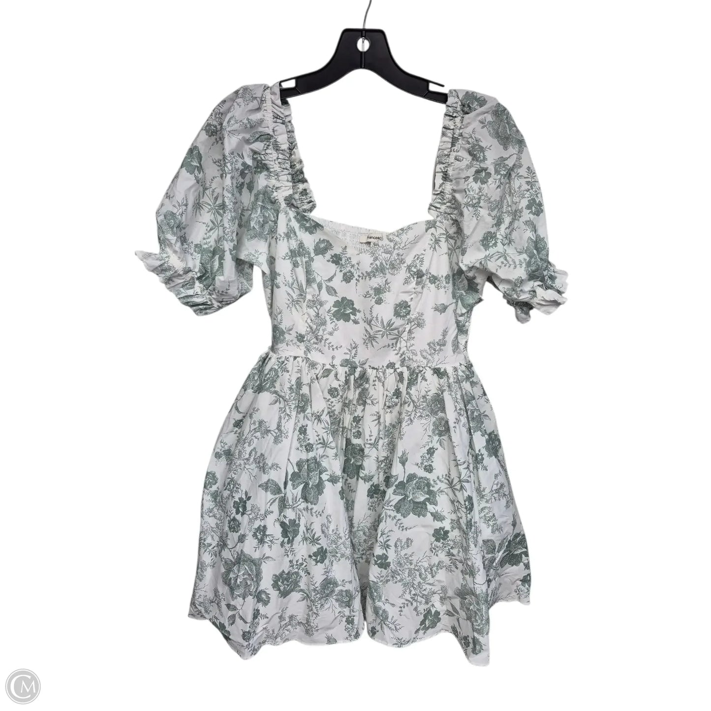 Dress Casual Midi By Francesca’s In Green & White, Size: M