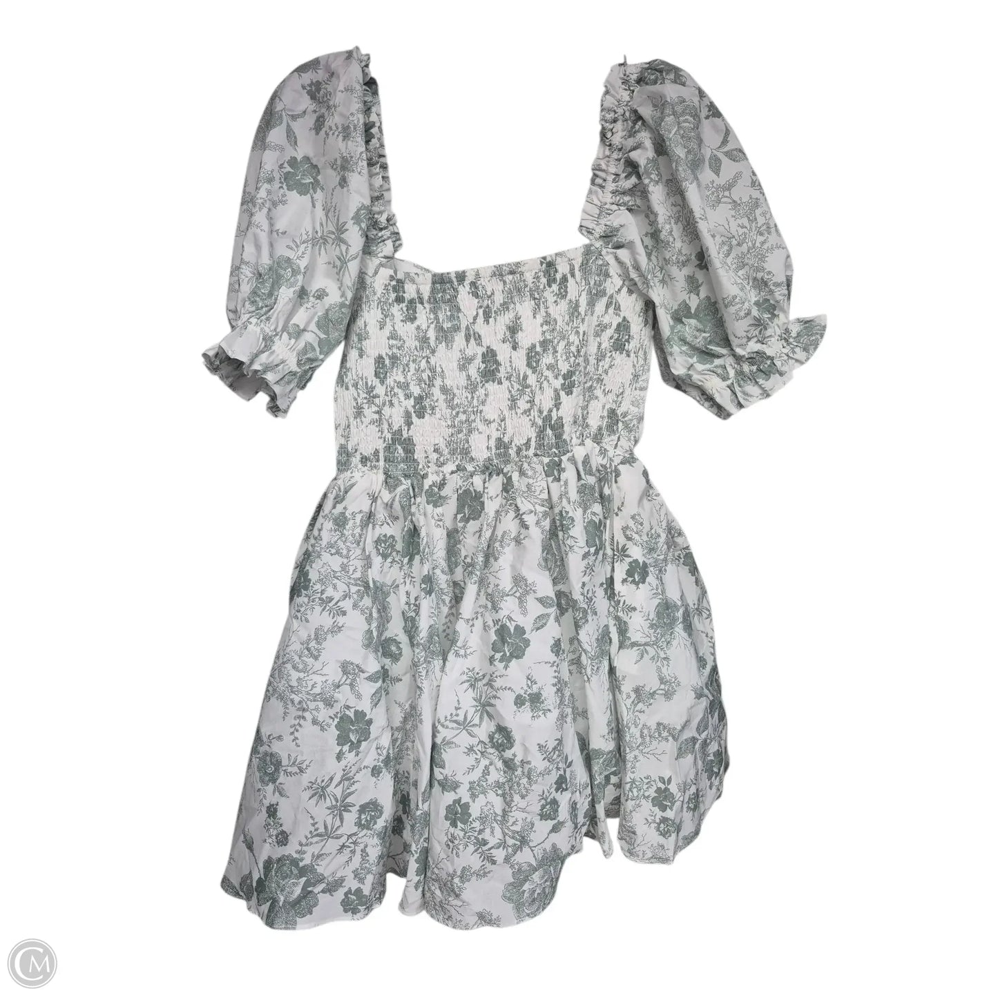 Dress Casual Midi By Francesca’s In Green & White, Size: M